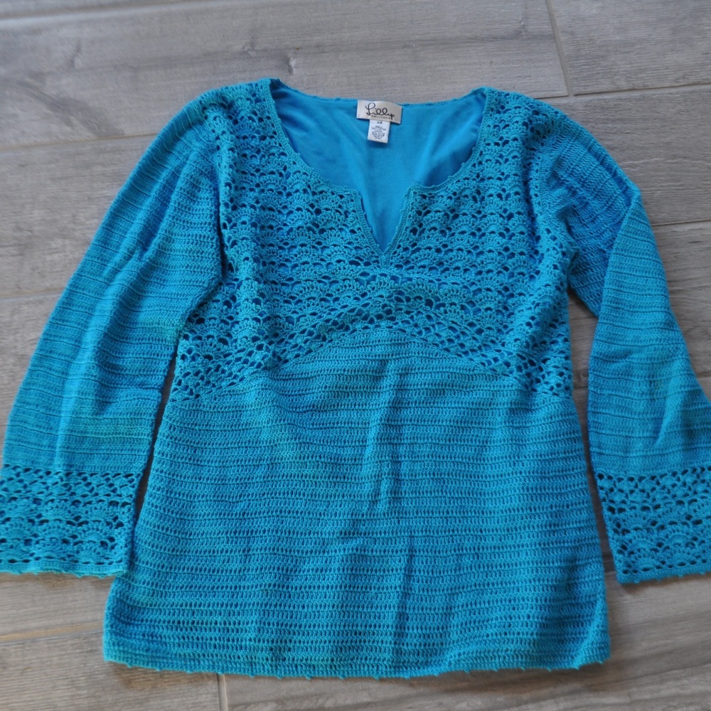 Vintage Lilly Pulitzer Crochet Sweater